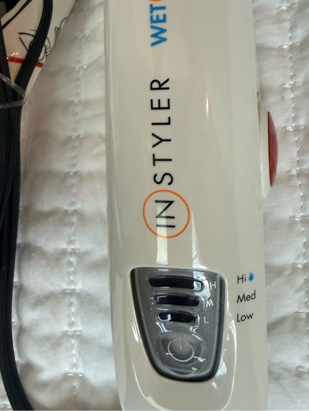 InStyler Wet 2 Dry Rotating Iron 1.25” Hair Styler Tourmaline Ceramic White - Picture 3 of 3